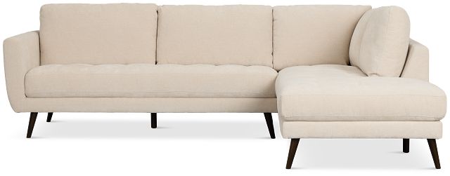 Indie Beige Fabric Small Right Bumper Sectional