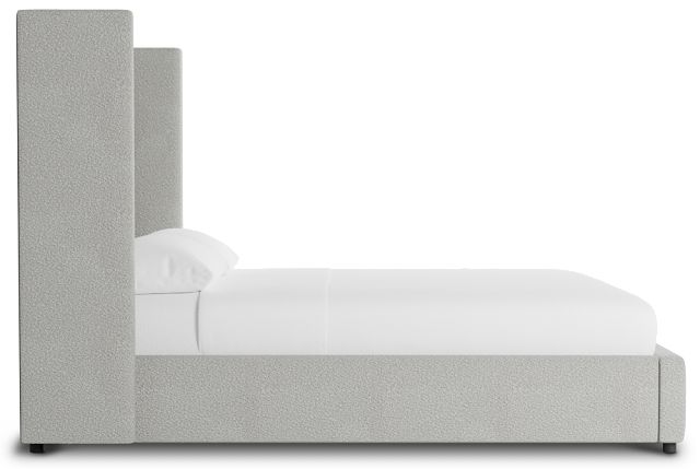 Captiva Sutton Gray 60" Upholstered Shelter Bed
