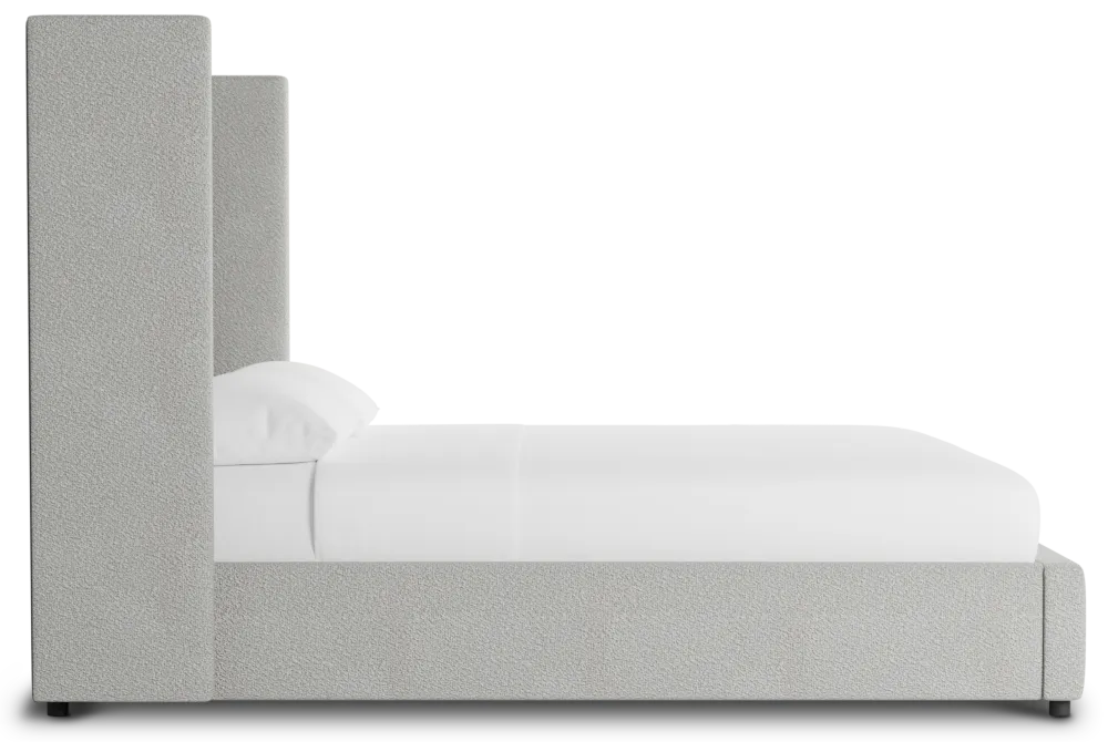 Captiva Sutton Gray 60" Upholstered Shelter Bed