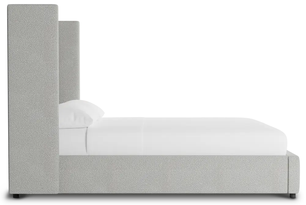 Captiva Sutton Gray 60" Upholstered Shelter Bed Captiva Sutton Gray 60" Upholstered Shelter Bed