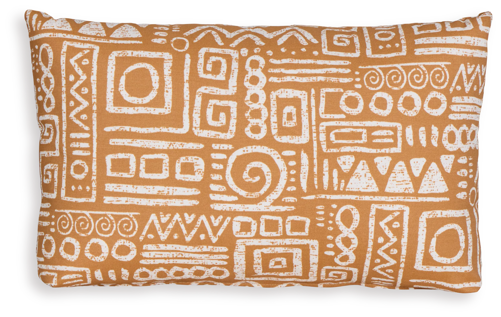 Glyphic Light Brown Lumbar Indoor/outdoor Accent Pillow