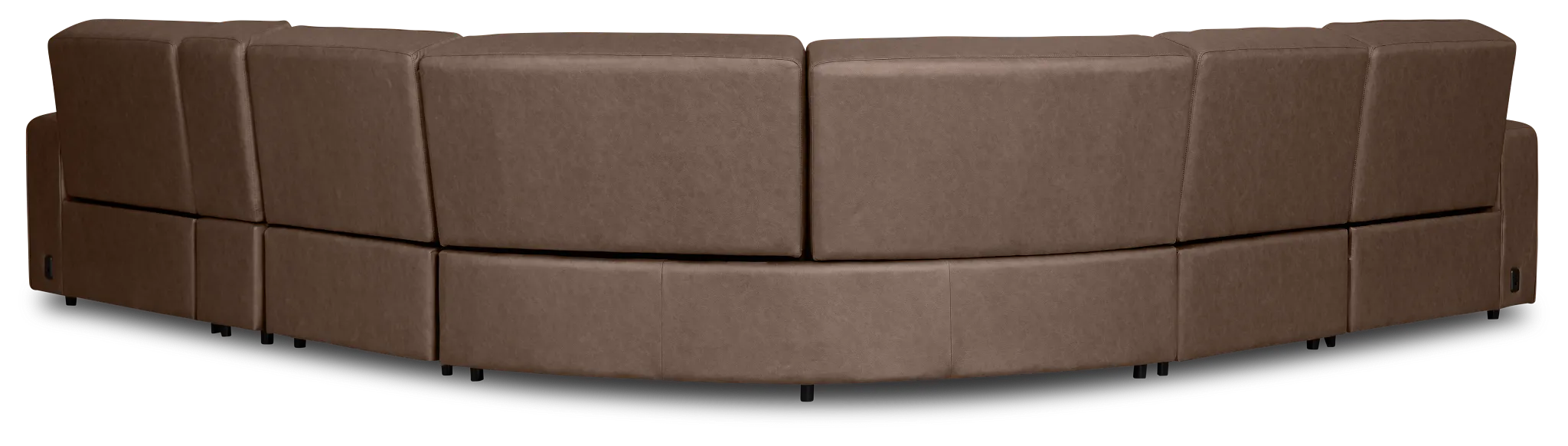 Sawyer Dark Brown Micro Medium Dual Power 2-arm Reclining Sectional