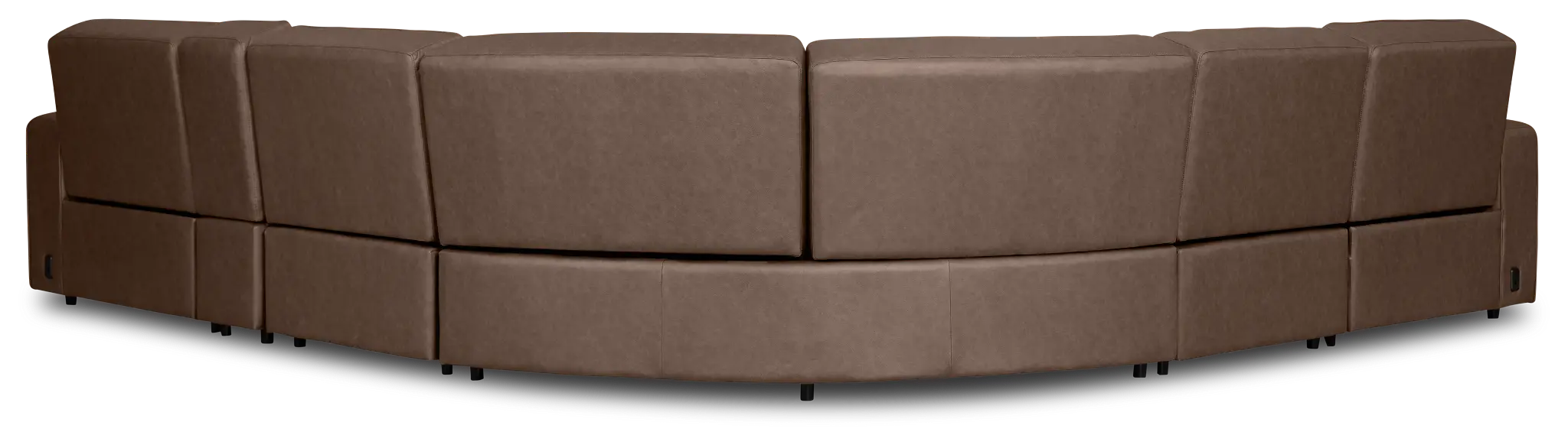 Sawyer Dark Brown Micro Medium Dual Power 2-arm Reclining Sectional Sawyer Dark Brown Micro Medium Dual Power 2-arm Reclining Sectional