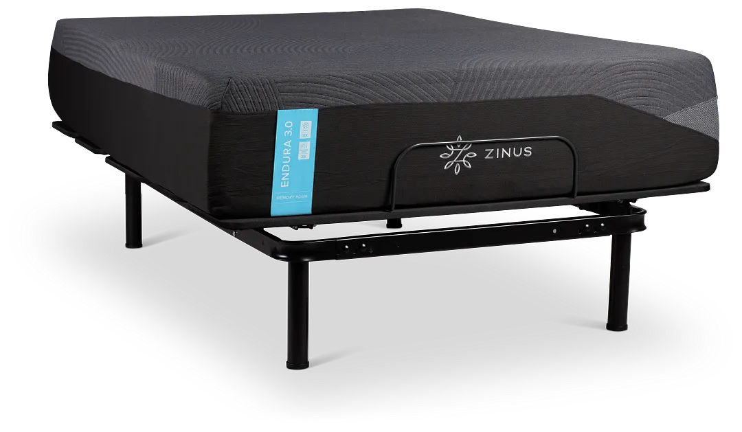 Zinus Endura 3.0 Plush Slat Adjustable Mattress Set