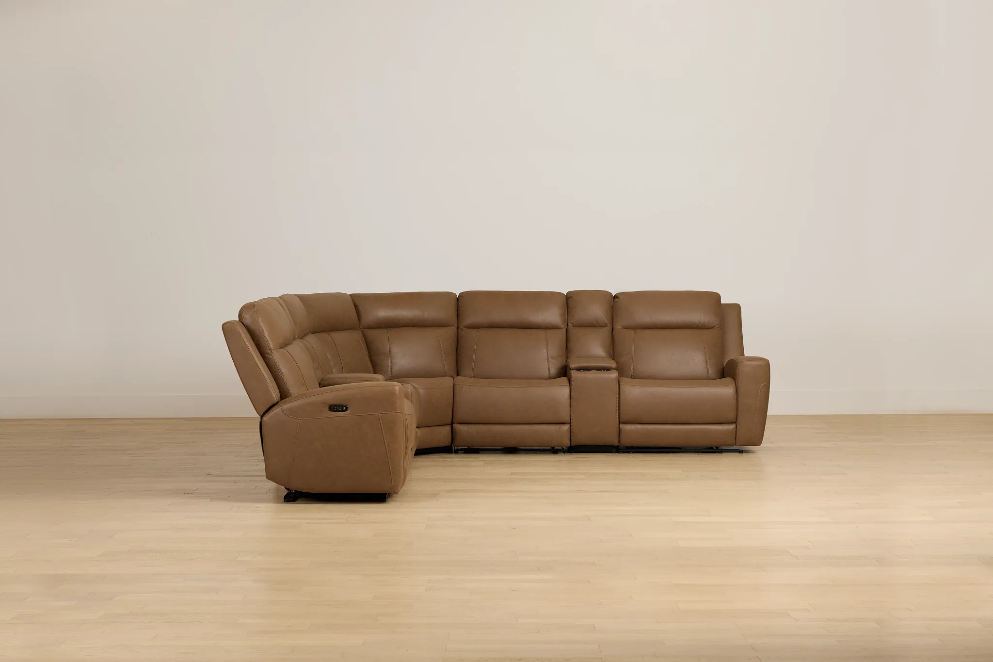 Colton Brown Micro Large Triple Power Reclining Two-arm Sectional