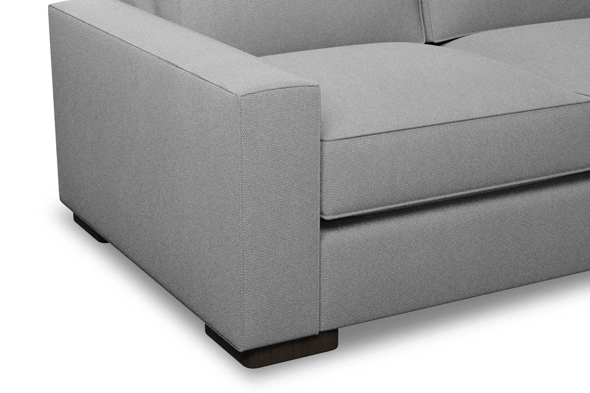 Edgewater Delray Light Gray 96" Sofa W/ 3 Cushions