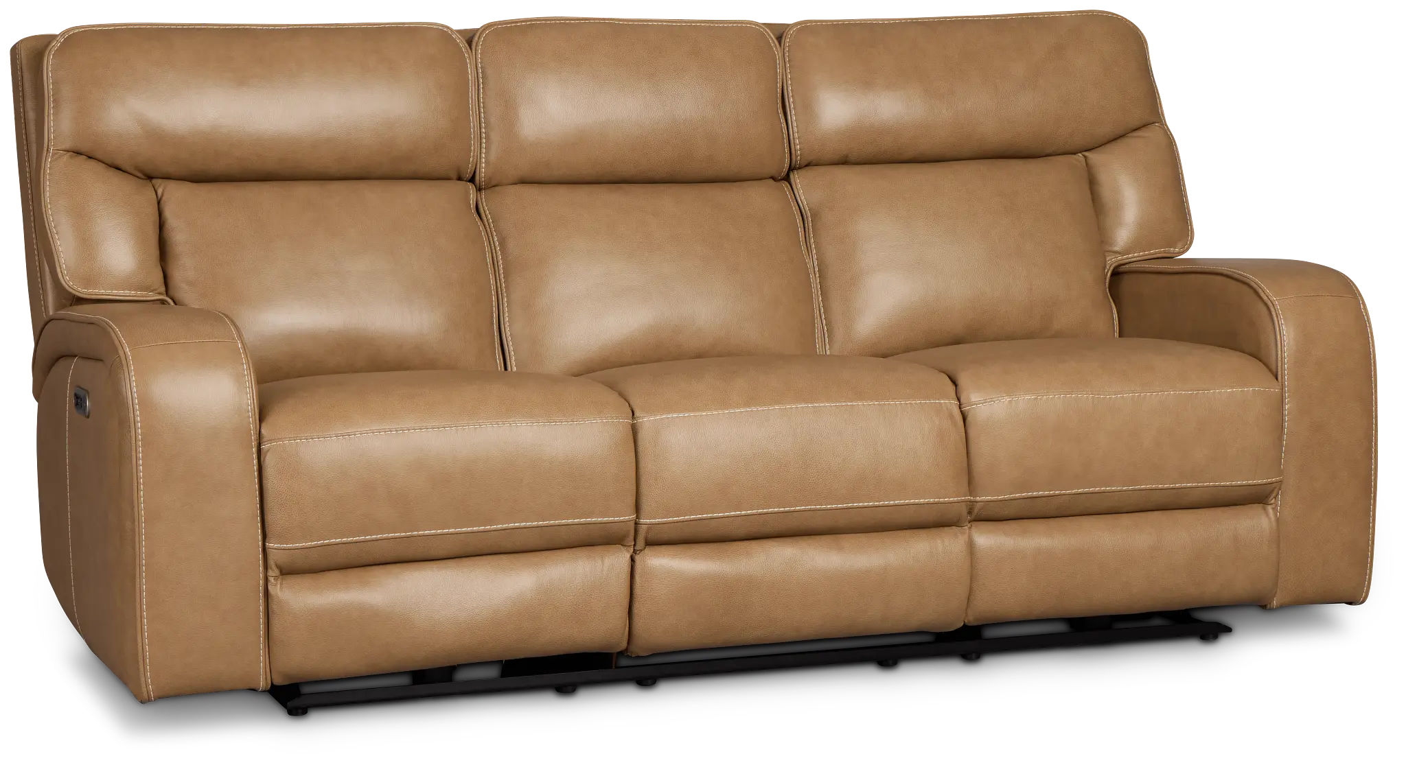 Jasper Light Brown Leather Power Reclining Sofa Jasper Light Brown Leather Power Reclining Sofa