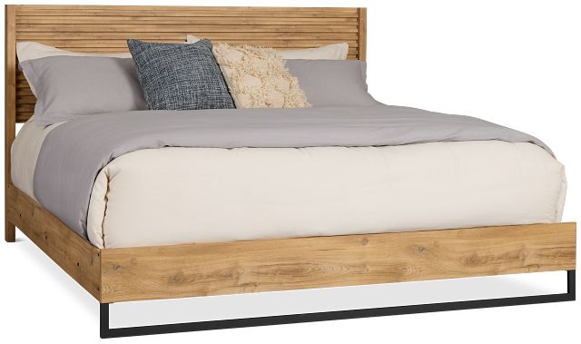 Perry Light Tone Panel Bed