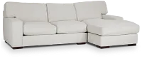 Veronica White Down Right Chaise Sectional