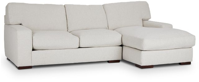 Veronica White Down Right Chaise Sectional (3)