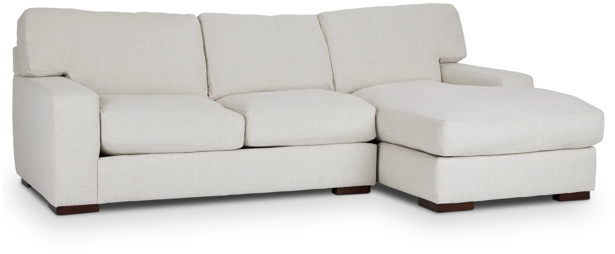Veronica White Down Right Chaise Sectional