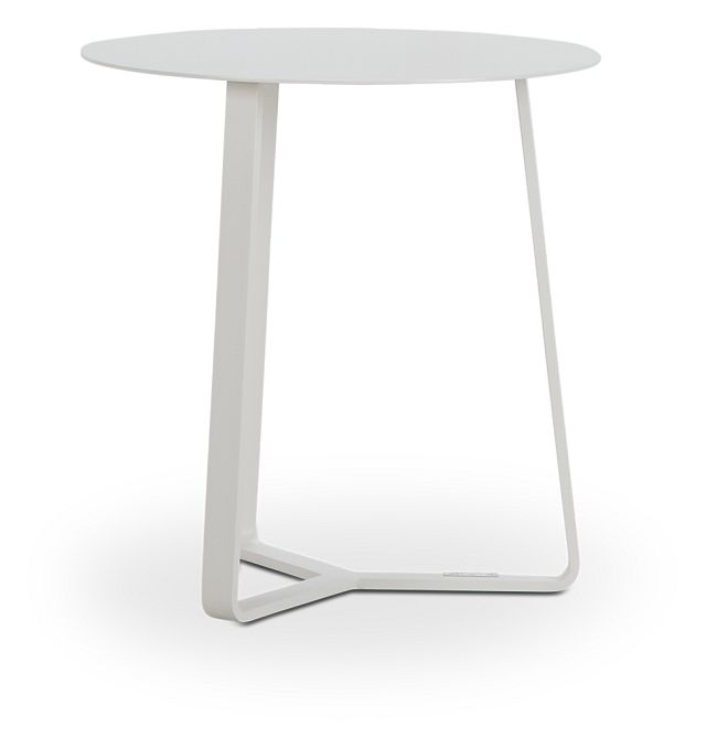 Ibiza White Round End Table