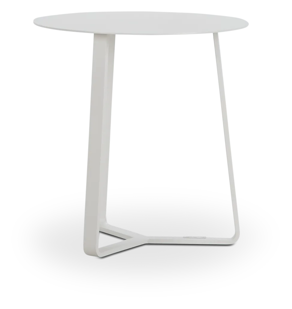 Ibiza White Round End Table