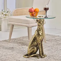Cheetah Gold Accent Table