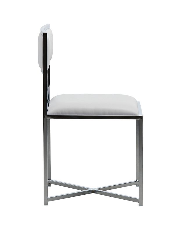 Amalfi White Stnl Steel Side Chair (2)