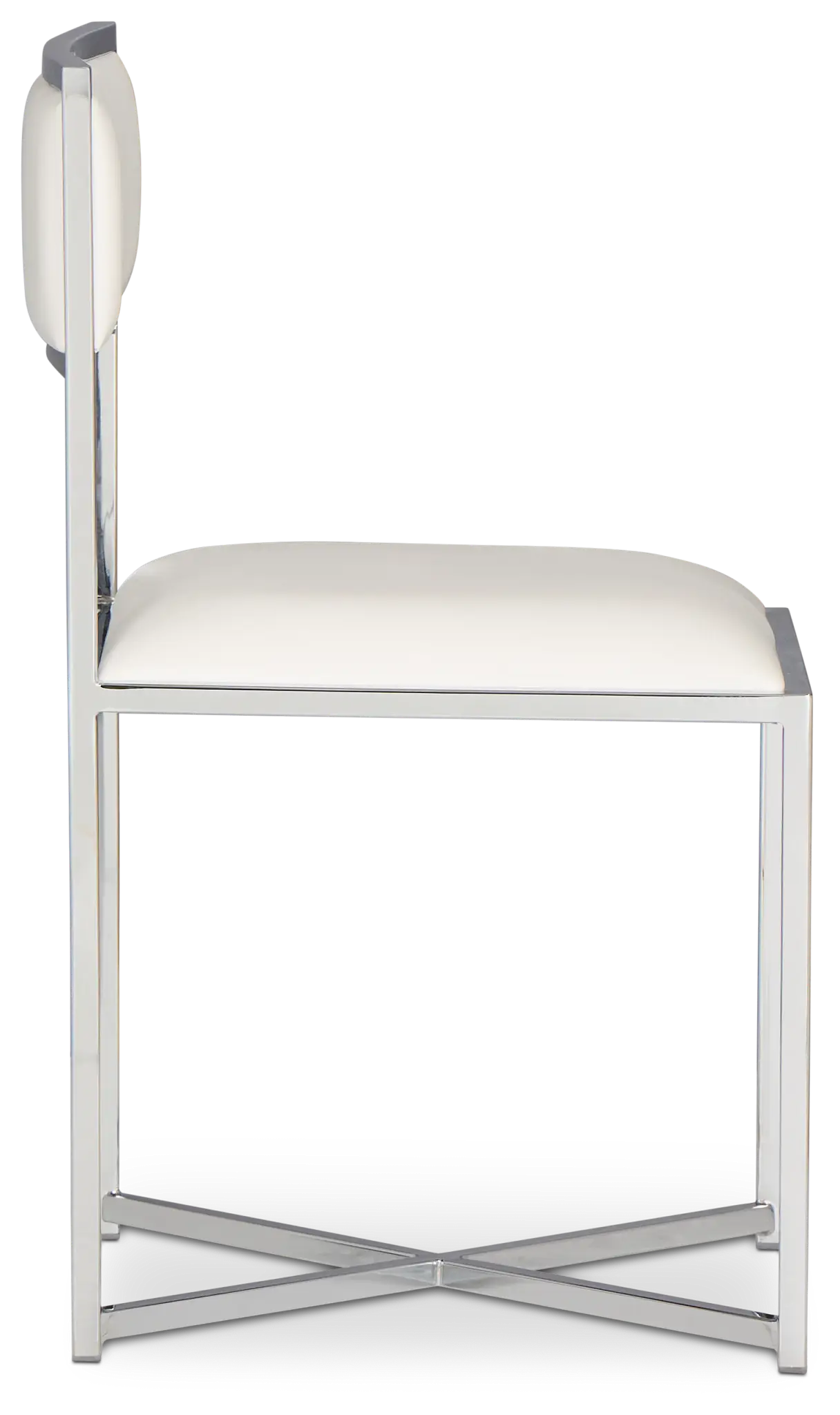 Amalfi White Stnl Steel Upholstered Side Chair Amalfi White Stnl Steel Upholstered Side Chair