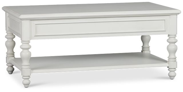 Savannah Ivory Storage Rectangular Coffee Table