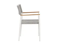 Elsie Light Gray Woven Arm Chair
