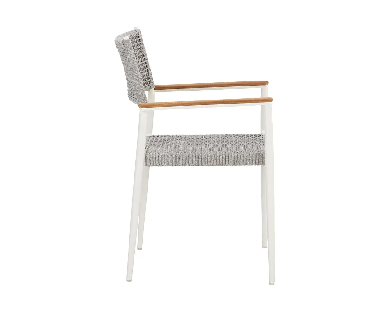 Elsie Light Gray Woven Arm Chair