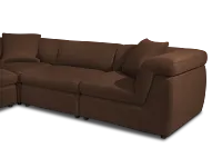 Aria Dark Brown Micro Immersive 8-piece Modular Sectional W/2 Speakers