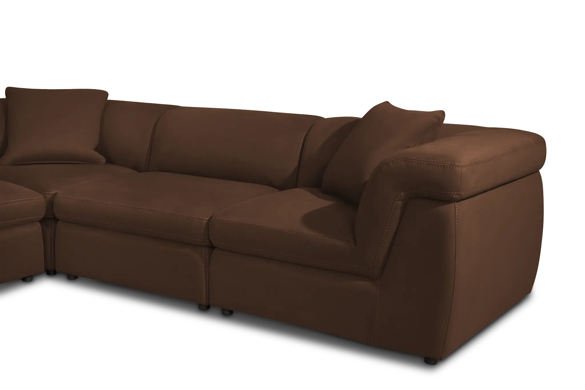 Aria Dark Brown Micro Immersive 8-piece Modular Sectional W/2 Speakers Aria Dark Brown Micro Immersive 8-piece Modular Sectional W/2 Speakers
