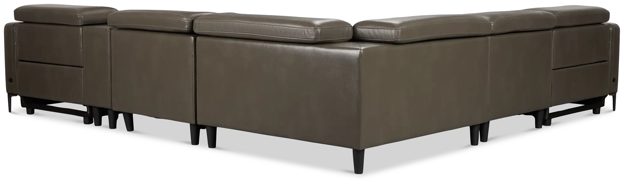 Ava Dark Gray Micro Medium Dual Power 2-arm Reclining Sectional Ava Dark Gray Micro Medium Dual Power 2-arm Reclining Sectional