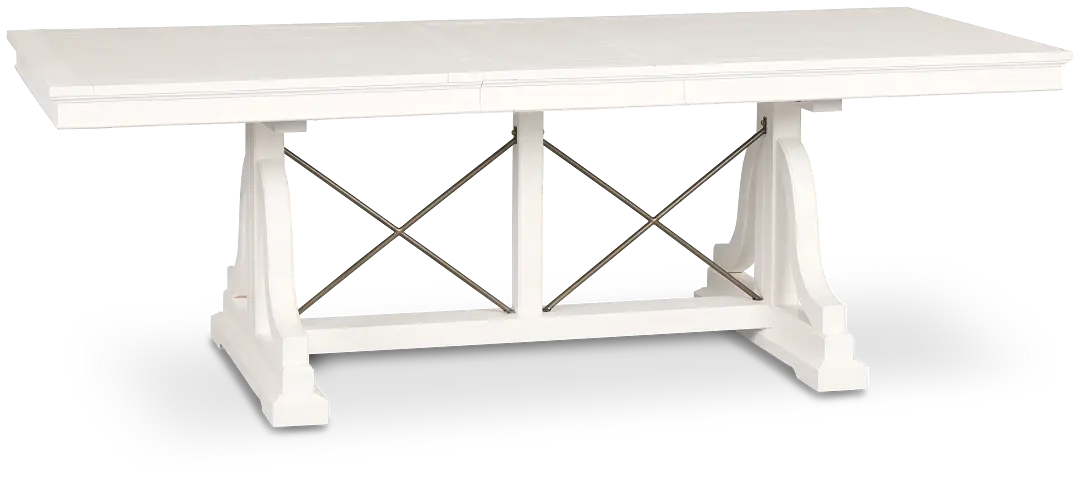 Heron Cove White Trestle Table Heron Cove White Trestle Table