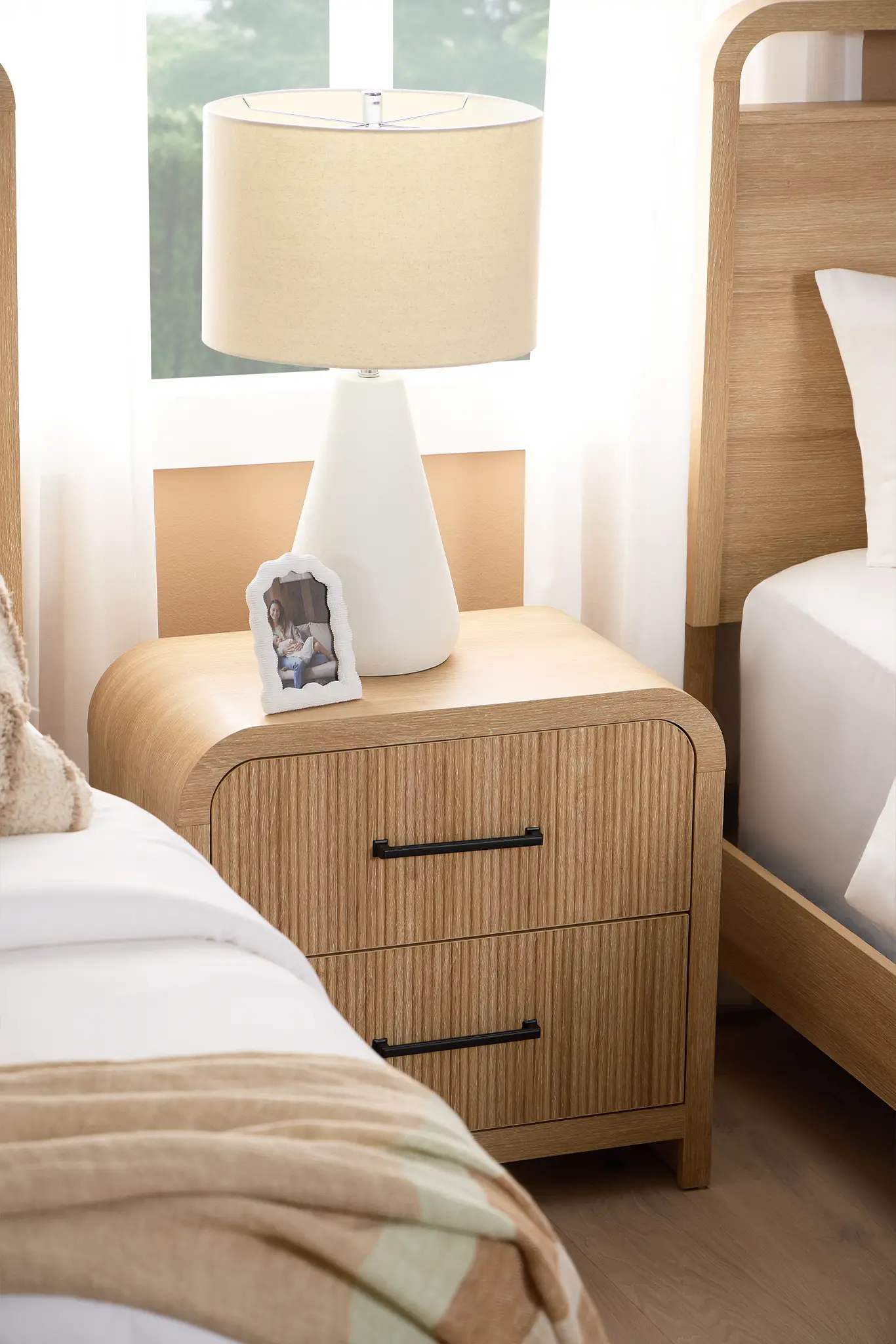 Lyndie Light Tone 2-drawer Nightstand Lyndie Light Tone 2-drawer Nightstand