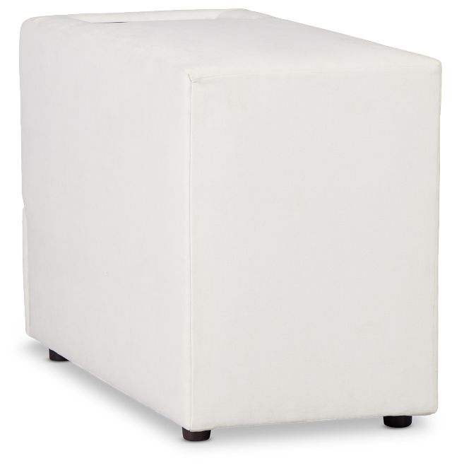 Citymod White Fabric Storage Console With Usb