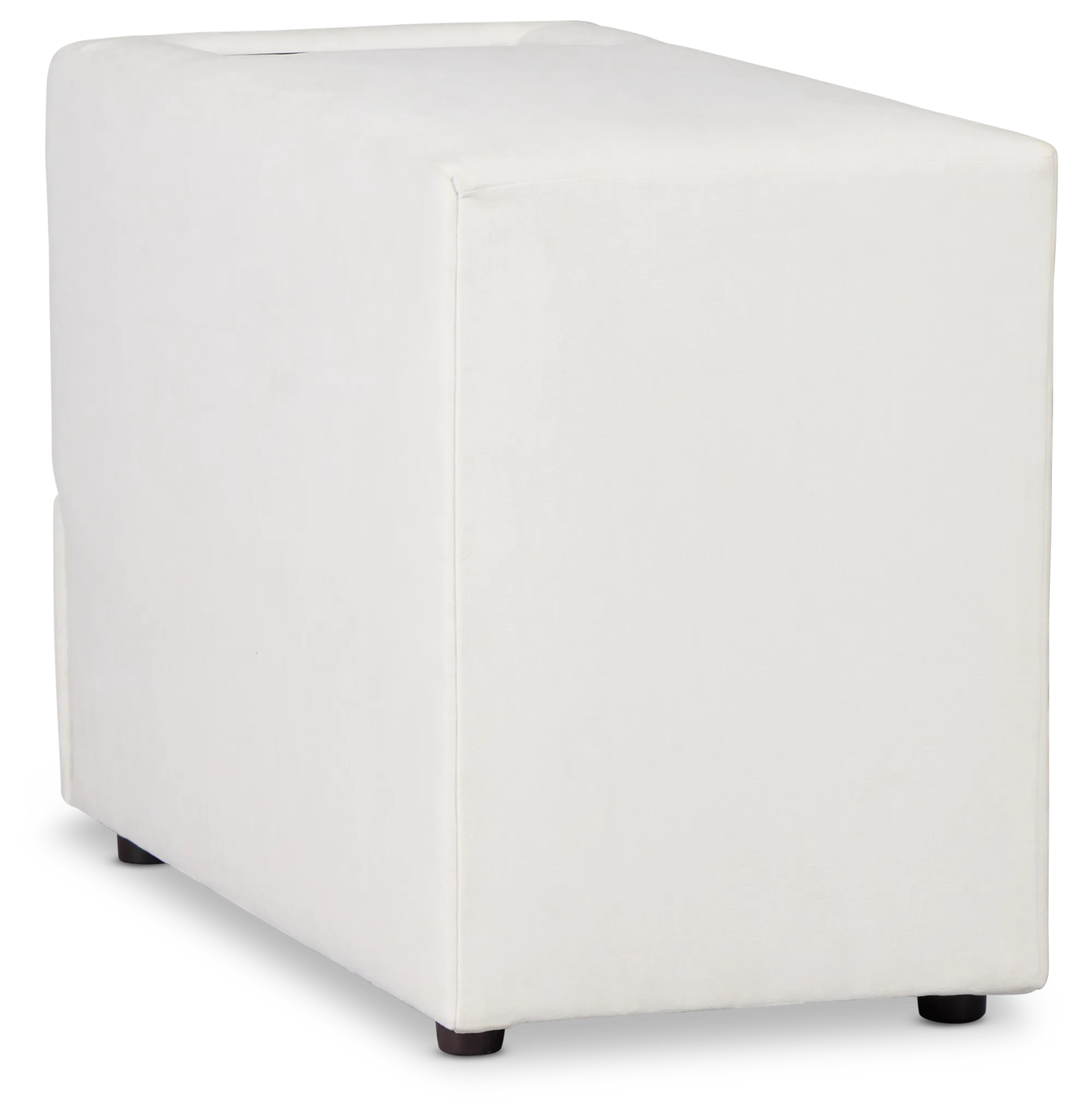 Citymod White Fabric Storage Console With Usb