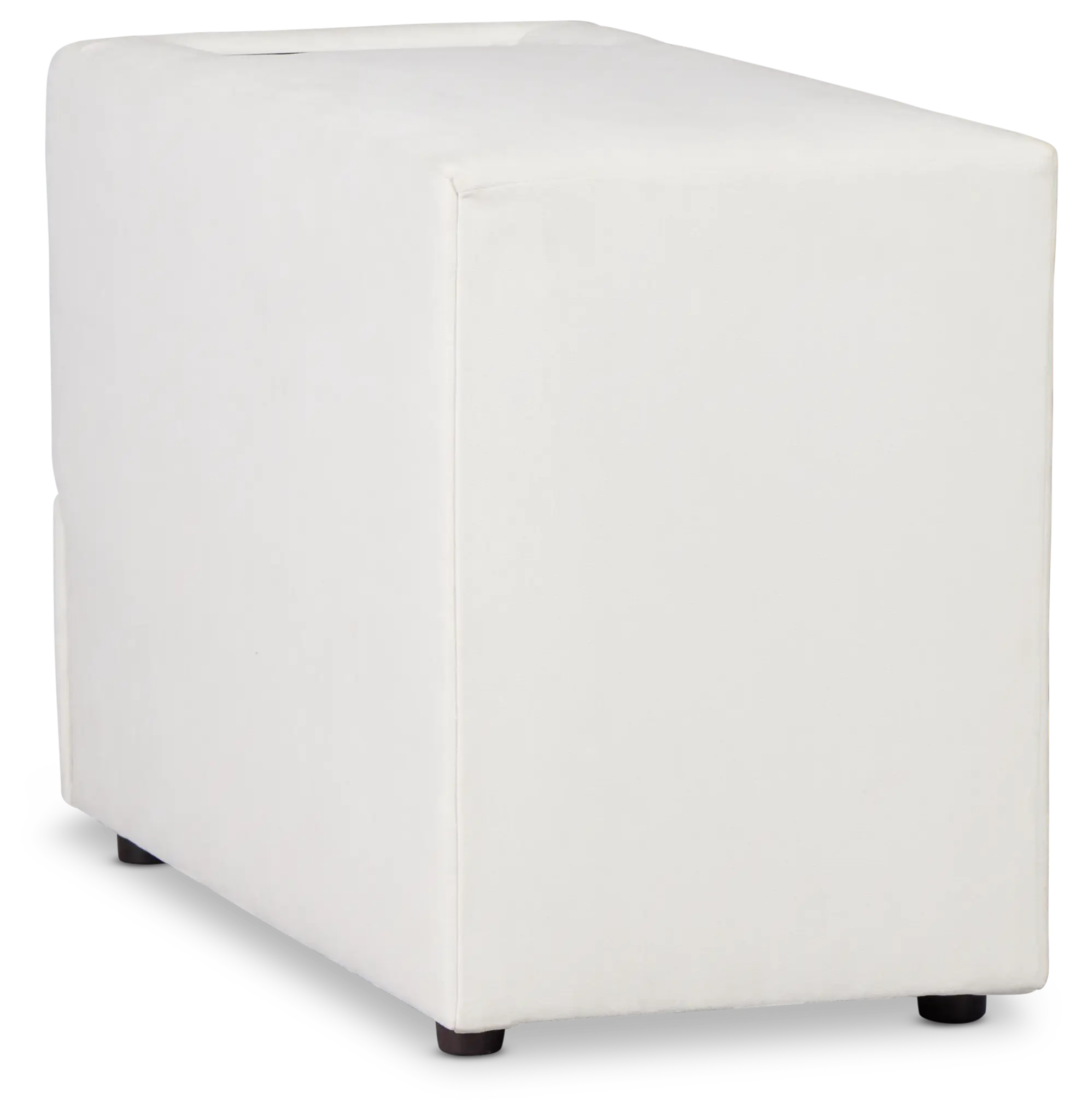 Citymod White Fabric Storage Console With Usb Citymod White Fabric Storage Console With Usb