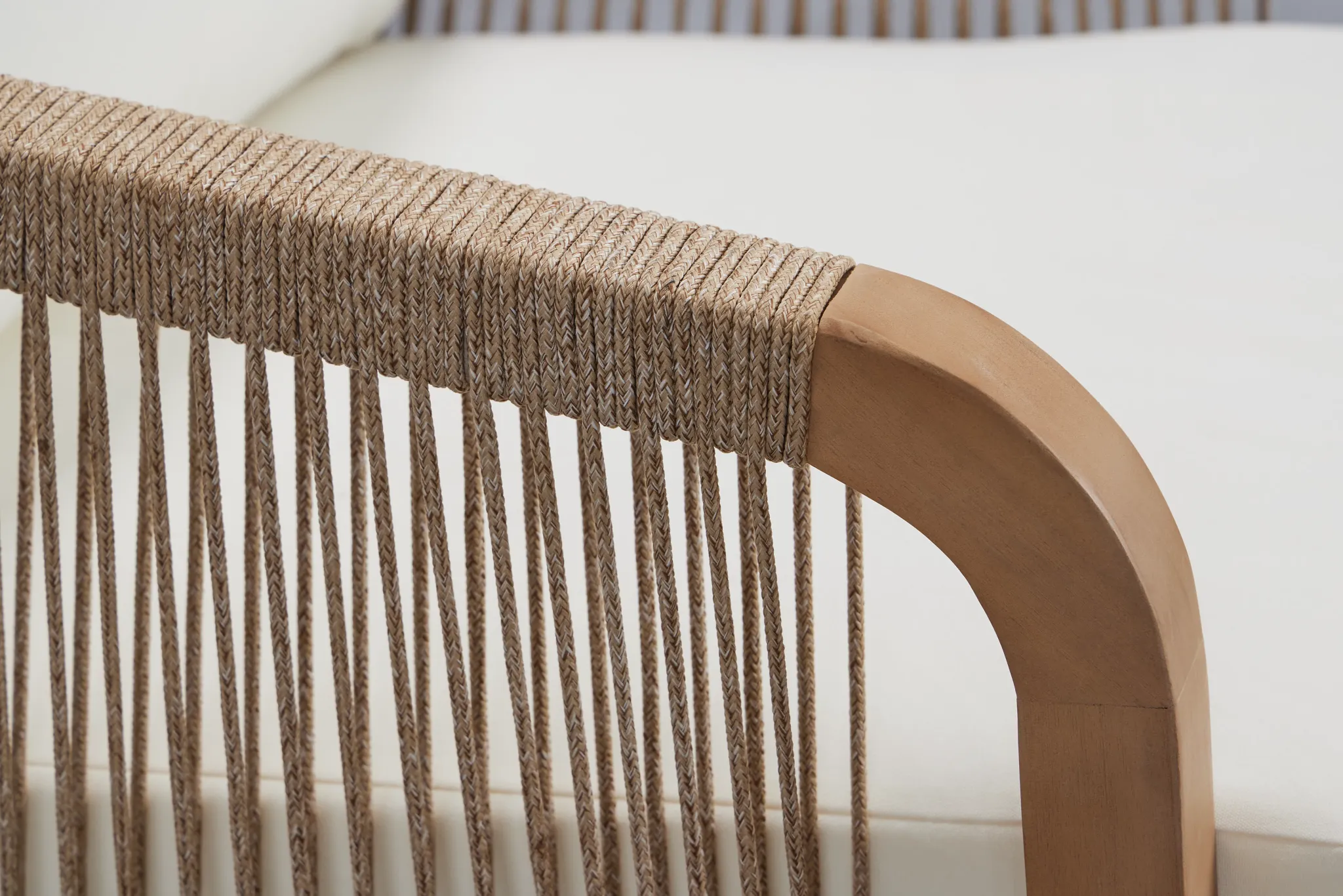 Laguna Light Tone Chair With White Cushion