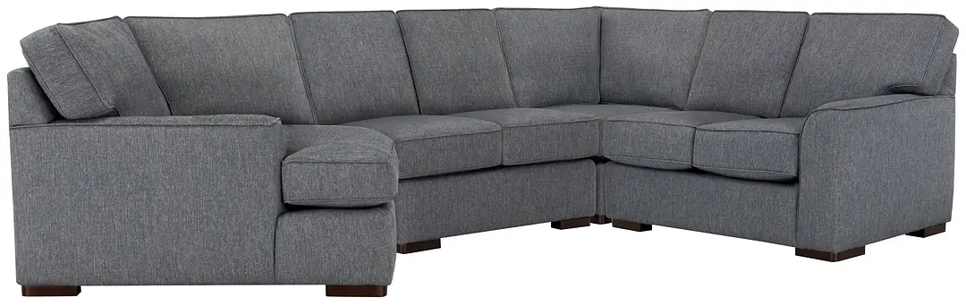 Austin Blue Fabric Small Left Cuddler Sectional Austin Blue Fabric Small Left Cuddler Sectional