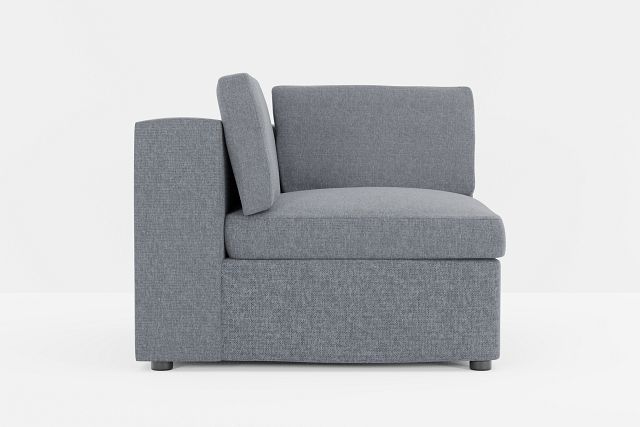 Destin Elevation Gray Fabric Corner Chair