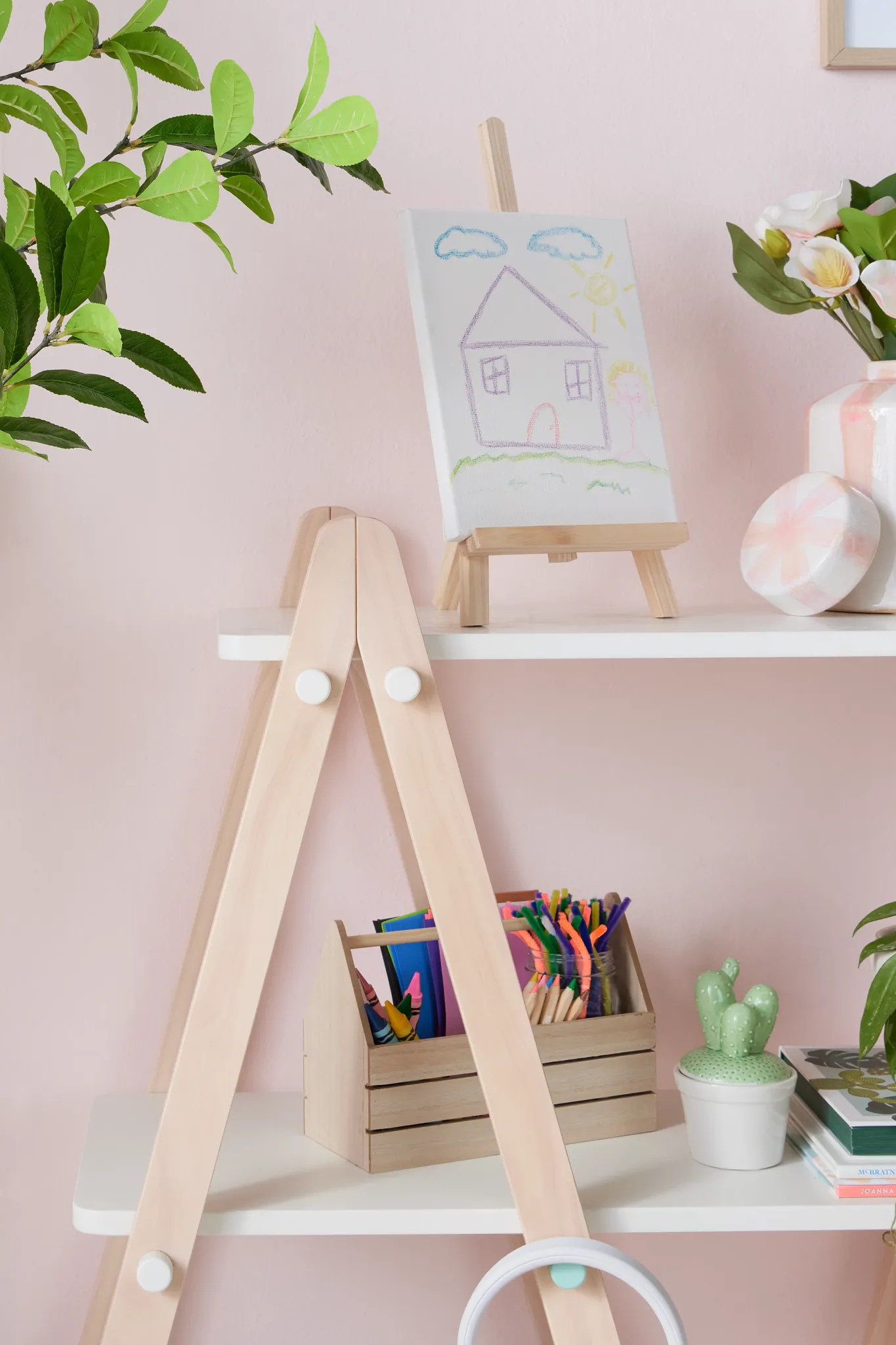 Dottie White Storage Bookcase