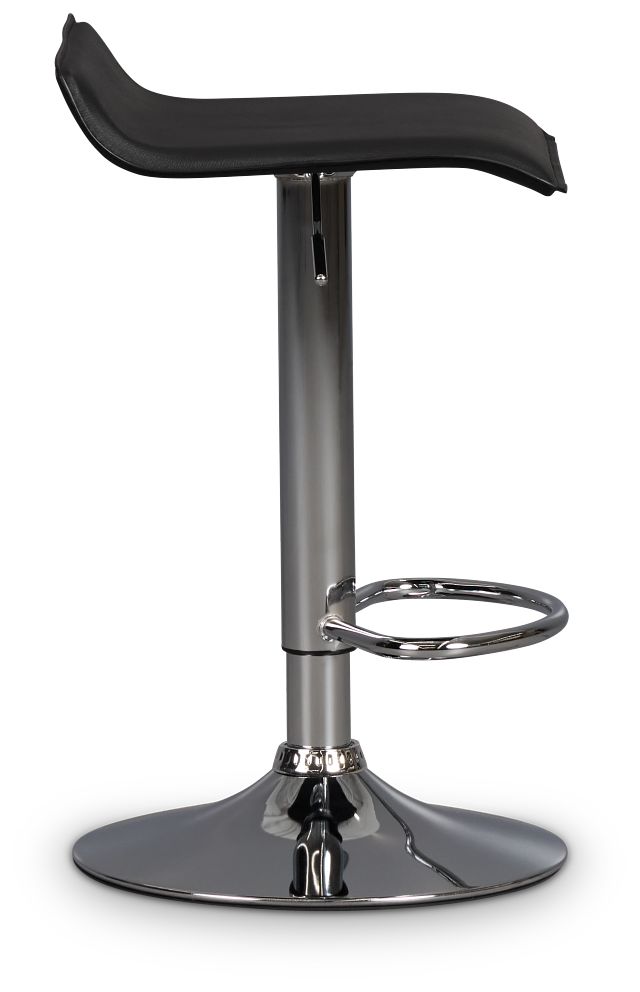 Colton Black Adjustable Stool