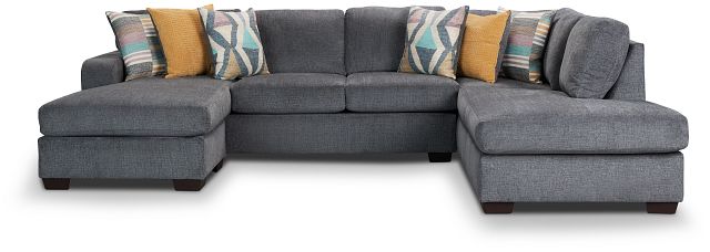 Gracie Gray Fabric Right Bumper Sectional