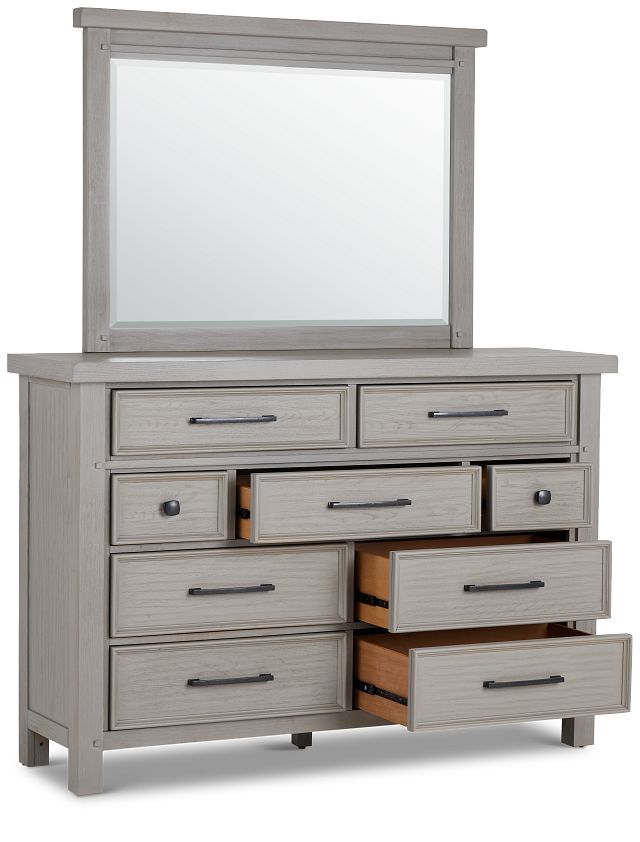 Napa Gray Dresser & Mirror