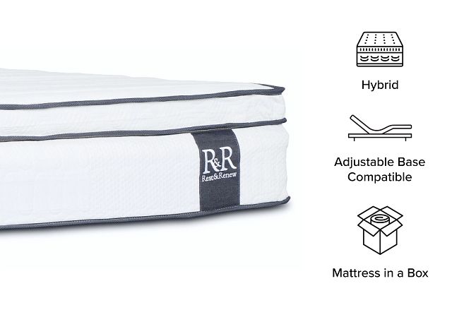 Rest & Renew 12" Hybrid Memory Foam & Innerspring Mattress