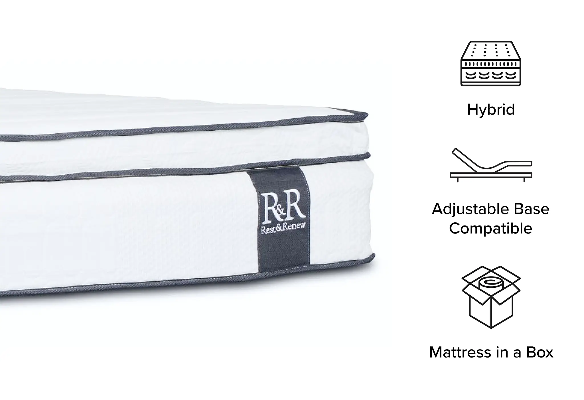 Rest & Renew By Zinus 12" Hybrid Memory Foam & Innerspring Mattress Rest & Renew By Zinus 12" Hybrid Memory Foam & Innerspring Mattress
