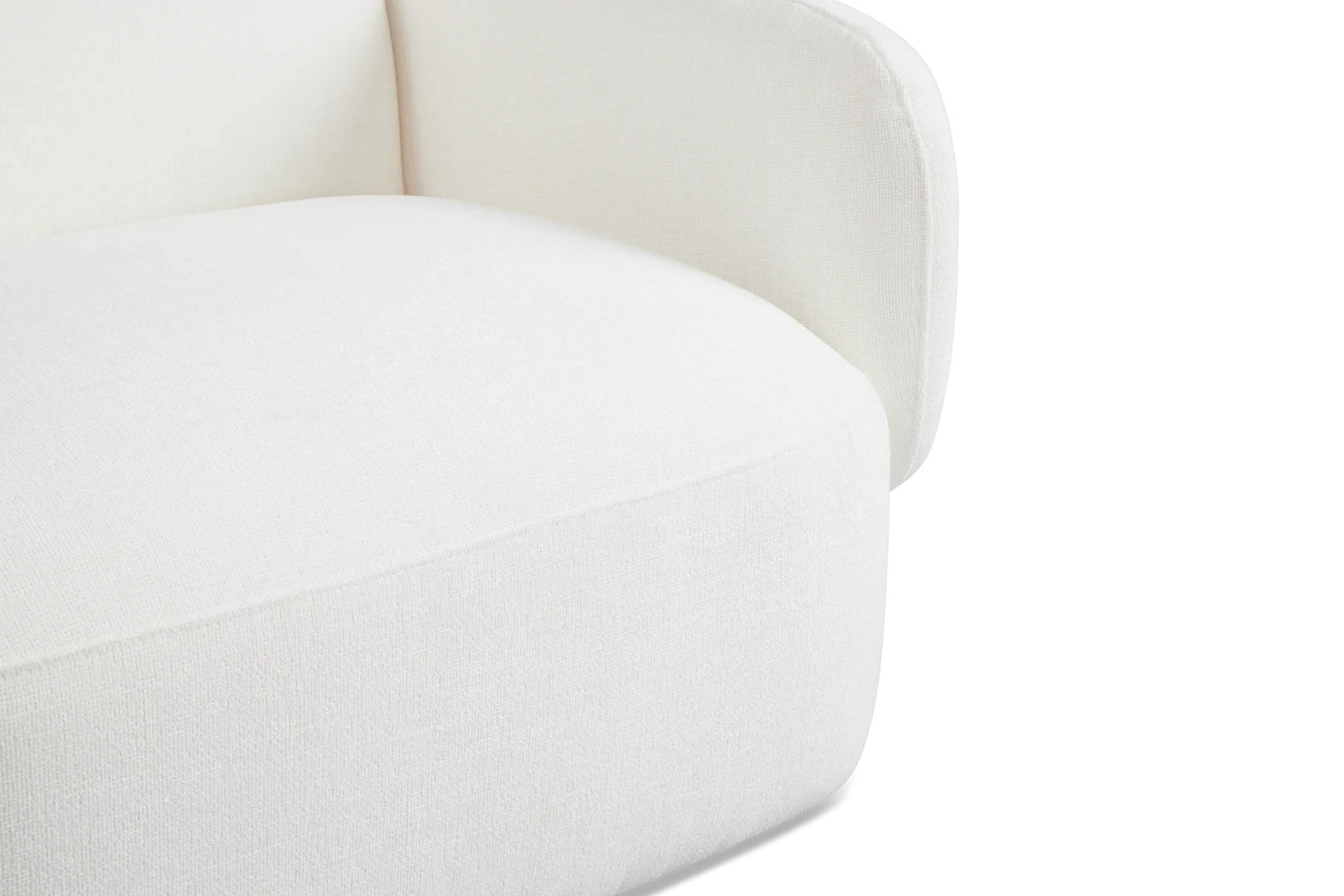Halsey White Fabric Large Two-arm Sectional