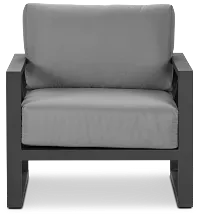 Linear Dark Gray Aluminum Chair