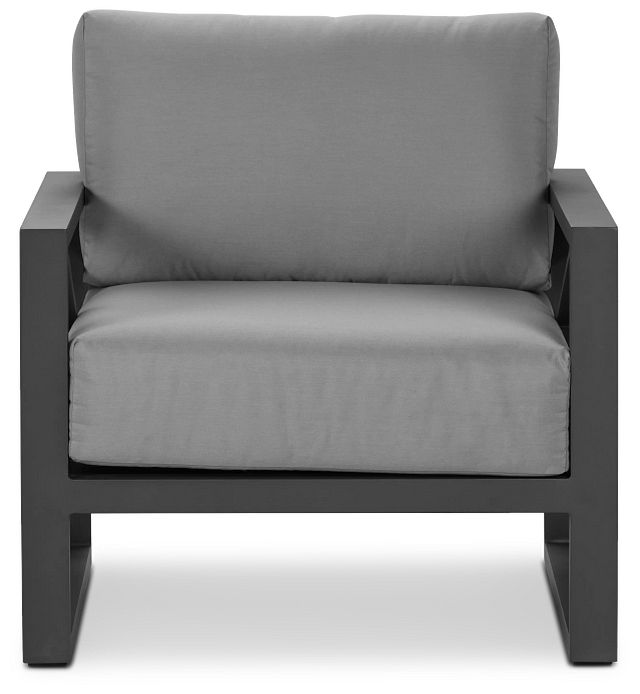 Linear Dark Gray Aluminum Chair (2)