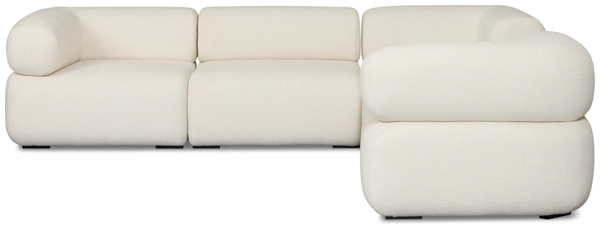 Celeste Light Beige Fabric 5-piece Modular Sectional With Armless Ottoman