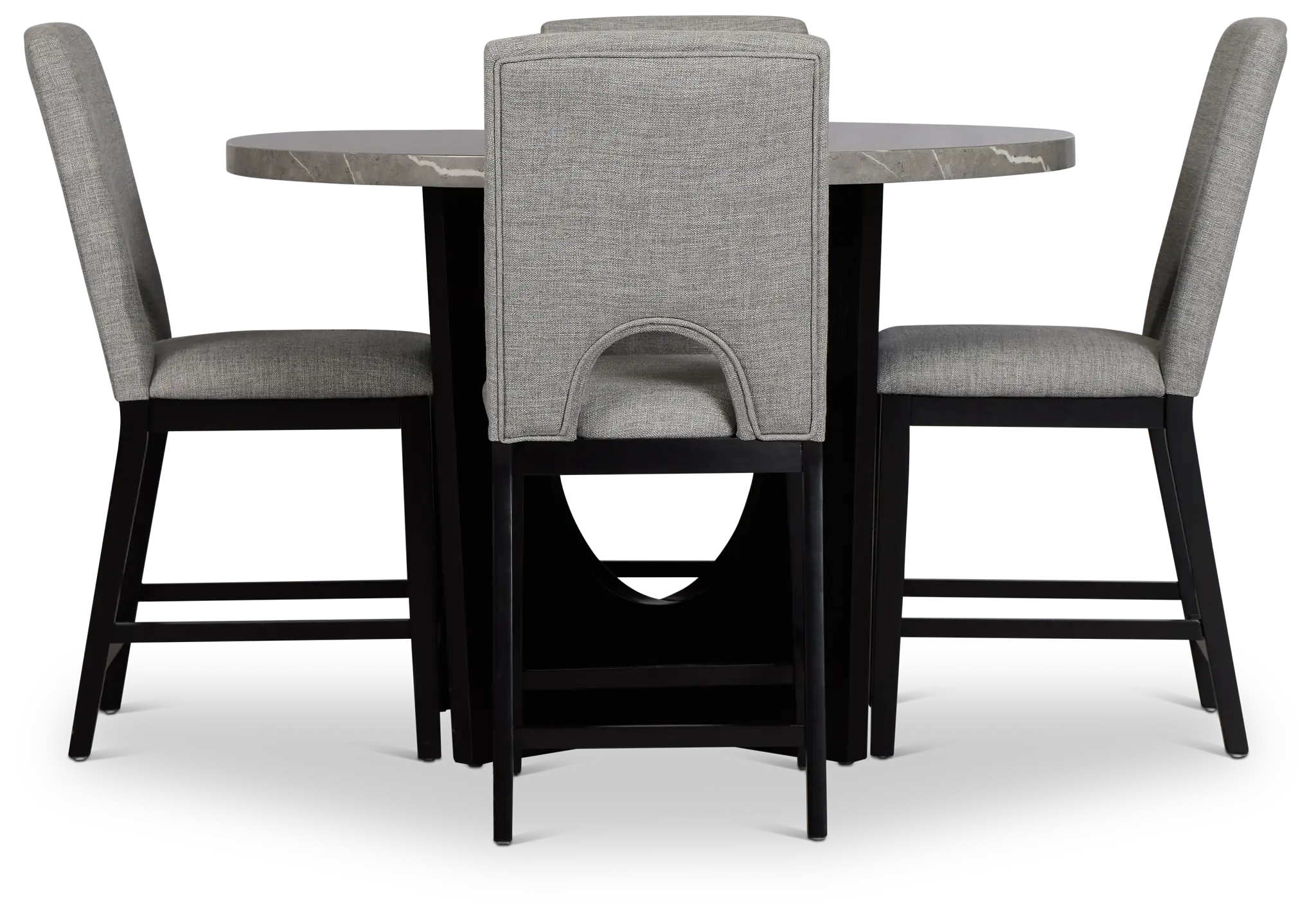 Oxford Two-tone High Table & 4 Upholstered Barstools Oxford Two-tone High Table & 4 Upholstered Barstools