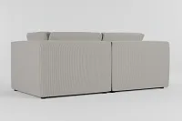 Destin Lucy Light Beige Fabric 2-piece Modular Sofa