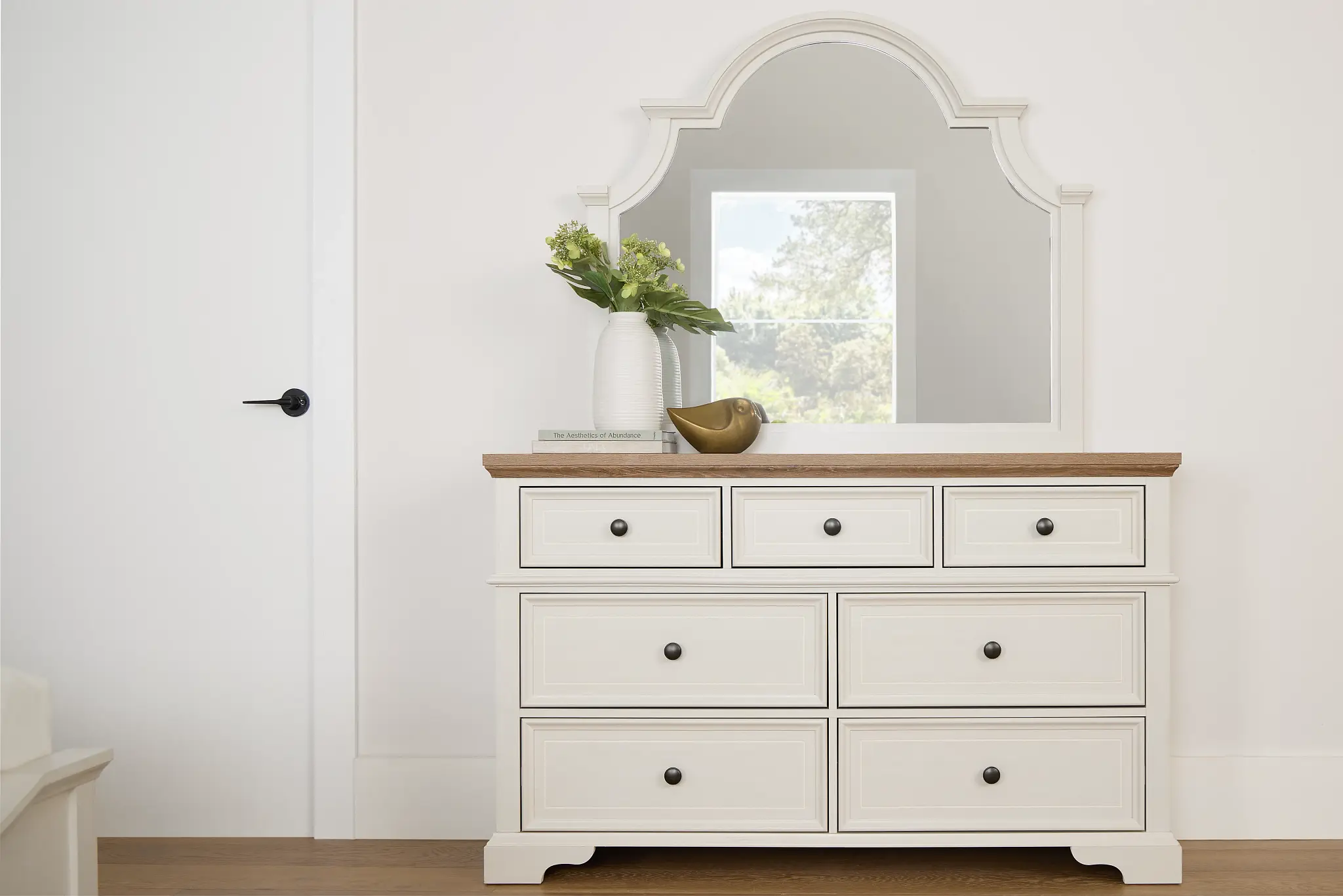 Charlotte Two-tone Dresser & Mirror Charlotte Two-tone Dresser & Mirror