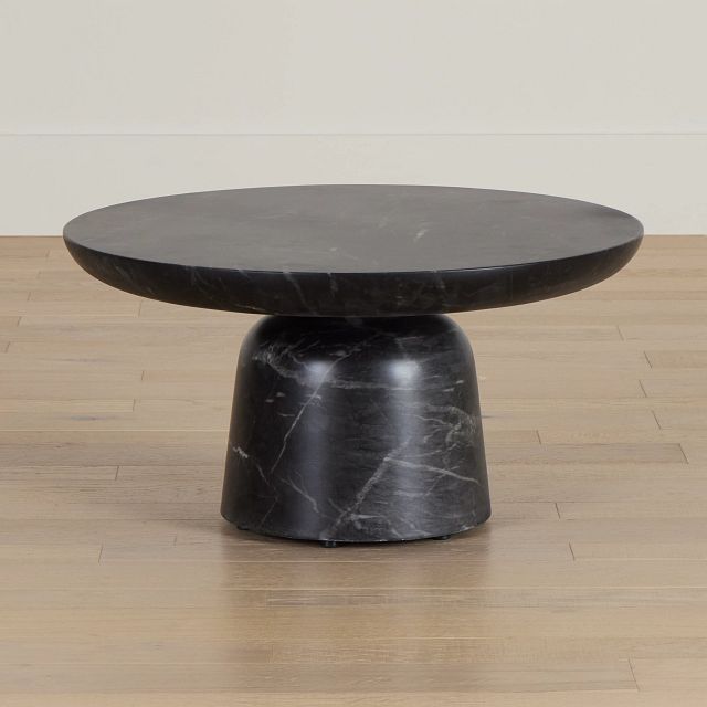 Merrick Black Round Coffee Table