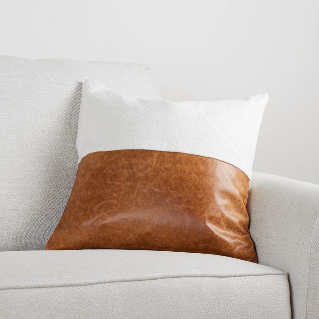Canya Ivory Square Accent Pillow