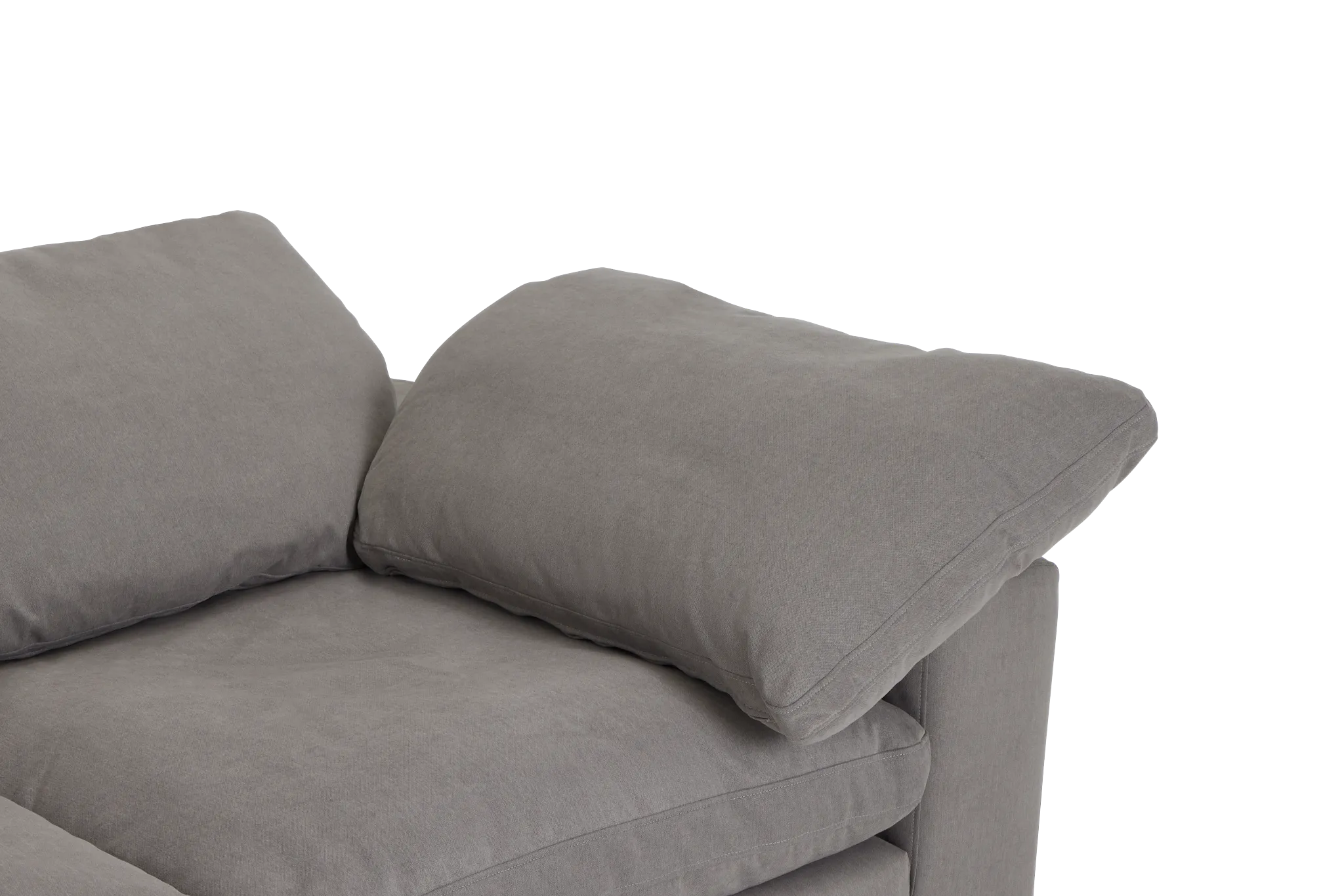 Nixon Light Gray Fabric 2-piece Modular Sofa